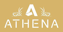 Logo for Athena, a luxury hotel in Athens: a sleek, elegant design featuring the name 