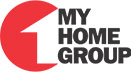 Logo of my home group featuring a house silhouette with a heart inside, symbolizing unity and community spirit.