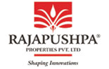 Logo of Rajapushpa Properties Ltd, featuring a stylized letter 